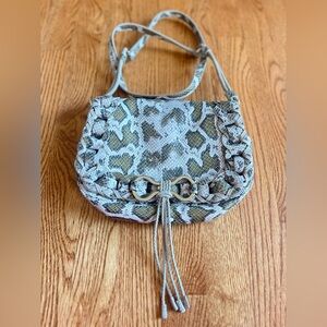 COLE HAAN Soft Snake Leather Flap Xbody Originally $398